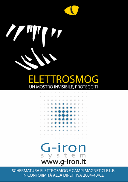 Manifesto Campagna informativa sulla schermatura Elettrosmog Azienda G-Iron Arezzo