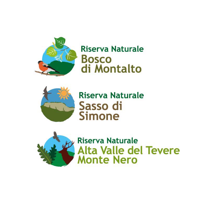 Logotipi delle varie Riserve Naturali della Provincia di Arezzo