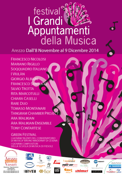 Manifesto Festival "Grandi appuntamenti della musica" Arezzo e dintorni 2014