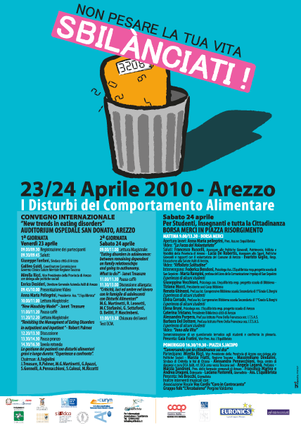 Manifesto Conferenza sui disturbi del comportamento alimentare, Arezzo 2010