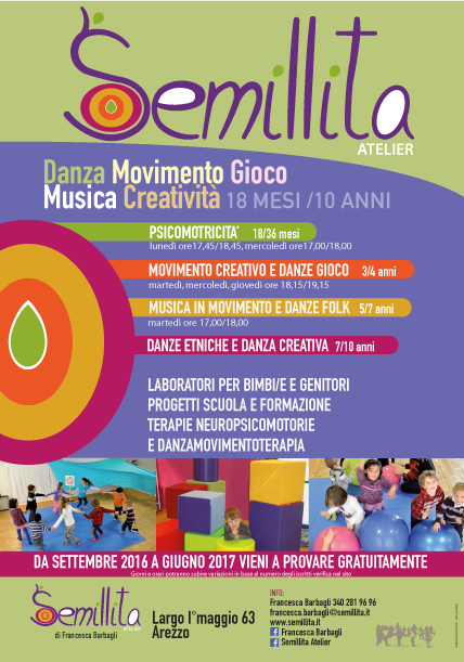 Manifesto Programma attività di Danza a cura di Semillita, Ar 2016