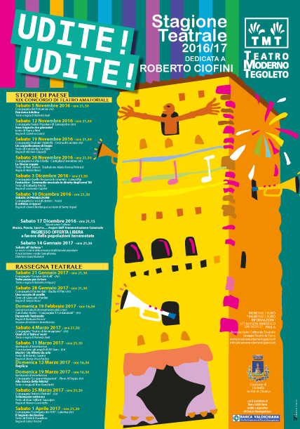 Manifesto Rassegna Teatrale del Teatro Moderno Tegoleto anno 2016/17