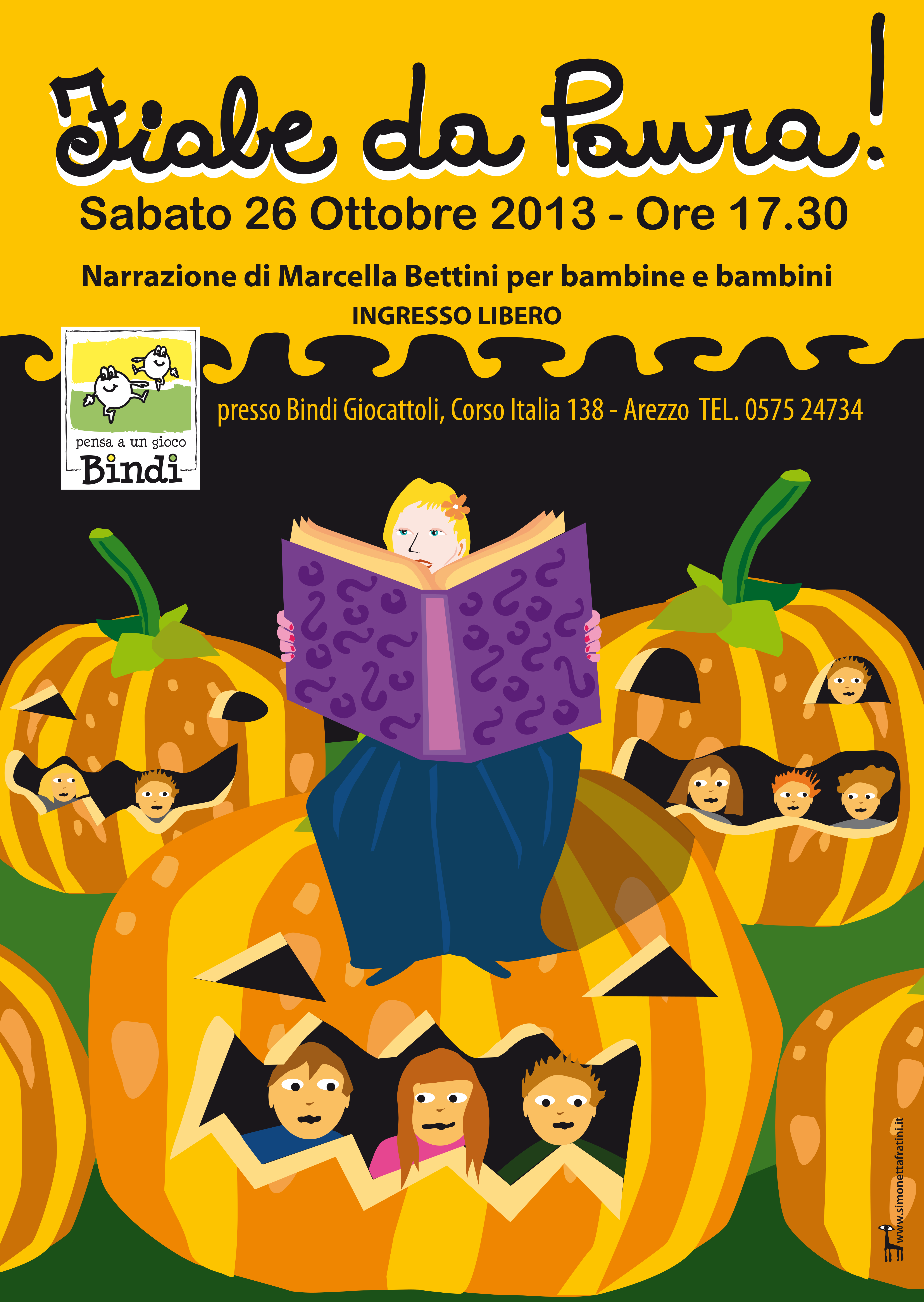 Rassegna di lettura di fiabe per bambini a cura di Marcella Bettini c/o Bindi Giochi Arezzo 2013