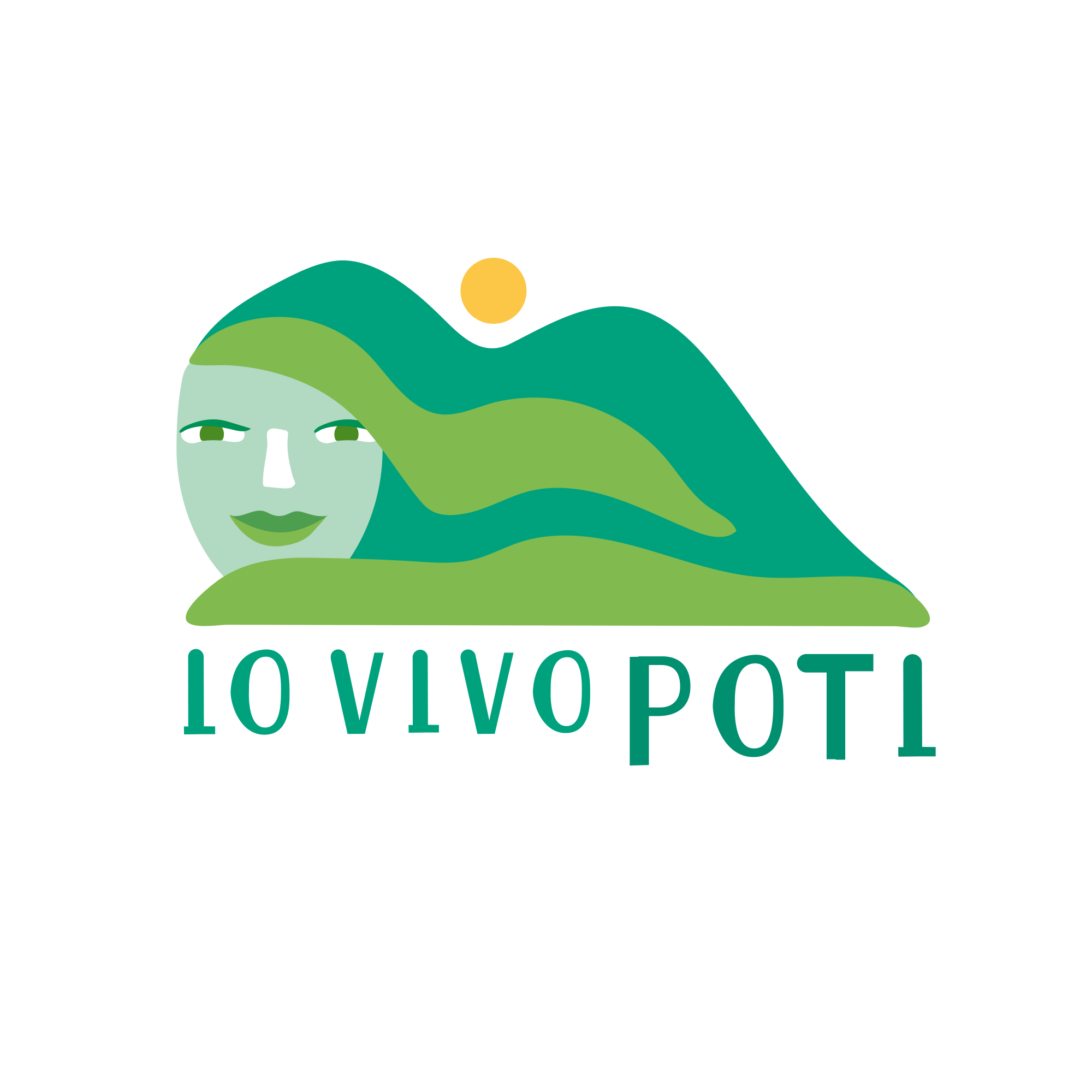 Logo "IO VIVO POTI" che identifica tutte le attività socio culturali ambientalistiche svolte nell'area di San Severo - Alpe di Poti AR